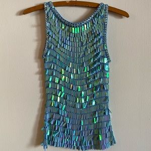 Confetti Glam Sequin Tank Top